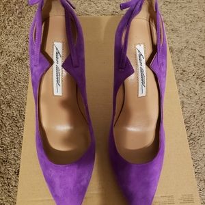 Brian Atwood purple suede pumps